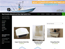 Tablet Screenshot of boatconsolesandbaitwells.com